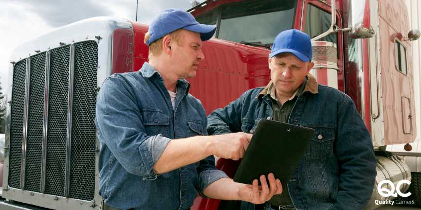 2 owner operators discussing their load